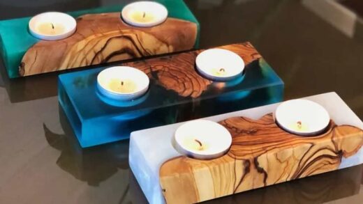 Porta velas de Resina