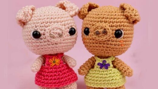 receita amigurumi porco