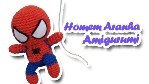 receita amigurumi Homem Aranha