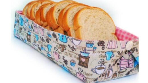 como costurar um cesto de pão