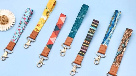 Chaveiro De Tecido Robusto Cordão Curto Para Porta-Chaves Como costurar um chaveiro