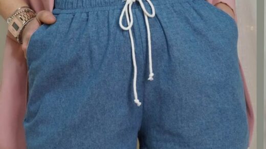 Projeto shorts simples de costura para iniciantes