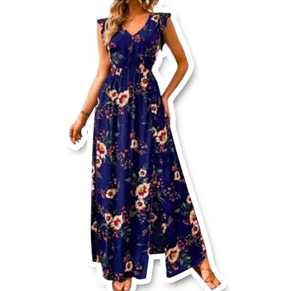 Vestido Longo com Fenda