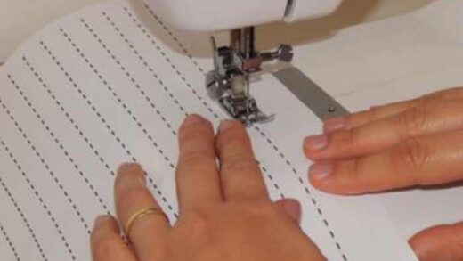 curso de corte e costura online primeiros passos para começar a costurar exercício de linhas retas na maquina de costura