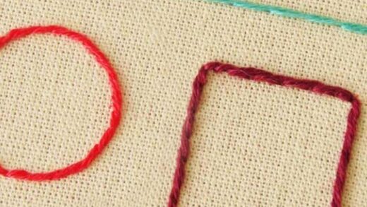 Ponto Haste do bordado livre