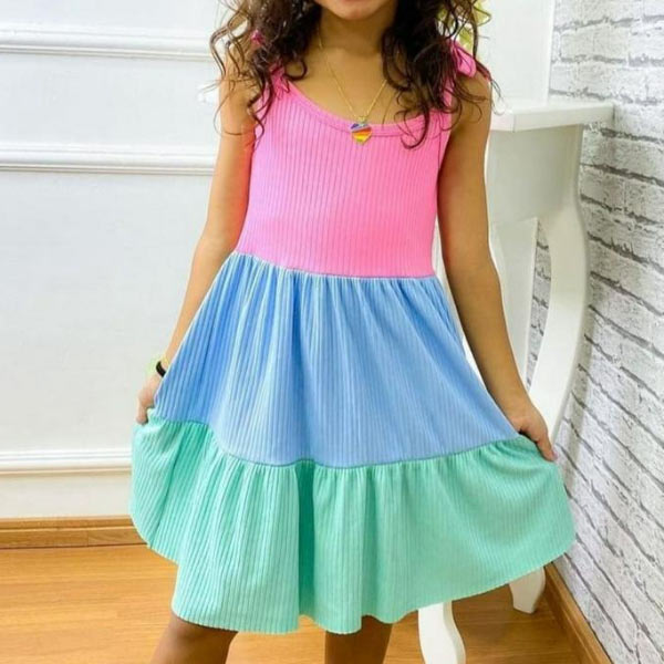 vestido-infantil-colorida-malha-canelada