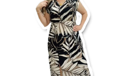 vestido longo com manguinha