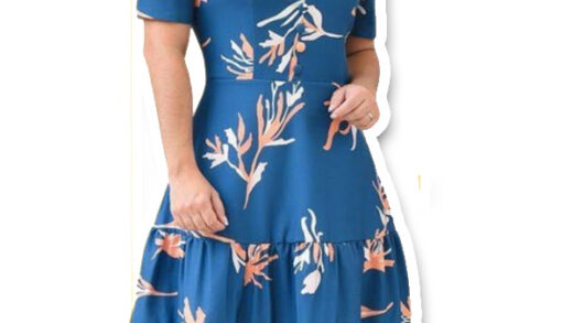 Vestido Recorte Princesa e Babados