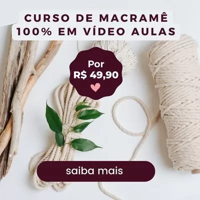 curso de macramê em vídeo