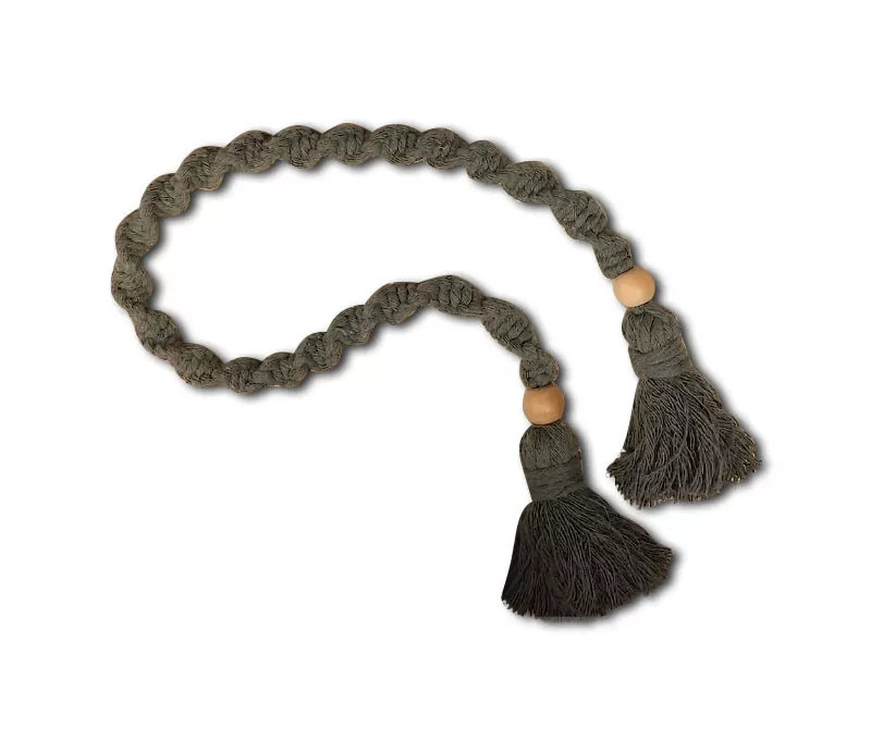 prendedor de cortina de macramê