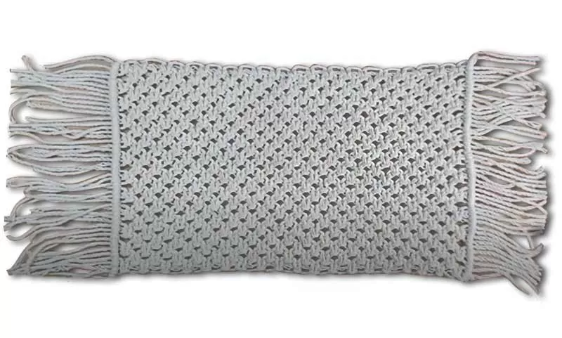 tapete retangular de macramê