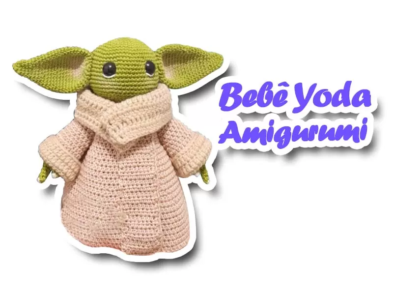 receita amigurumi do bebê yoda