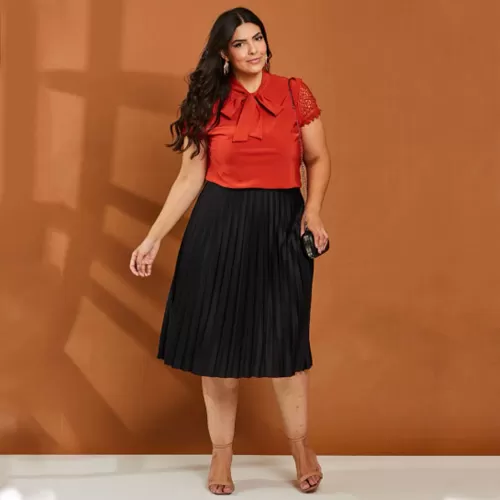 Saia-Midi-Plissada-Plus-Size-Moda-Evangelica