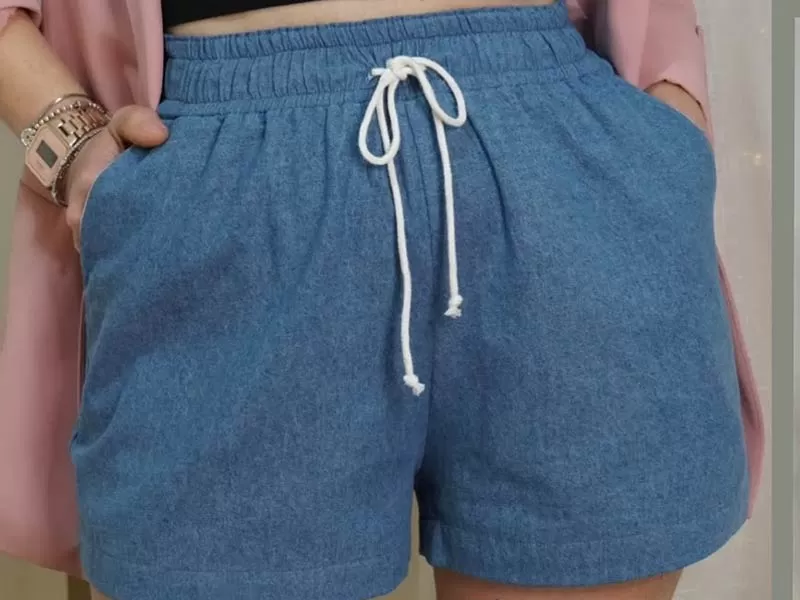 Projeto shorts simples de costura para iniciantes